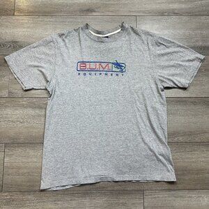 Vintage BUM Equipment Gray Shirt Mens M Short Sleeve Made In Canada